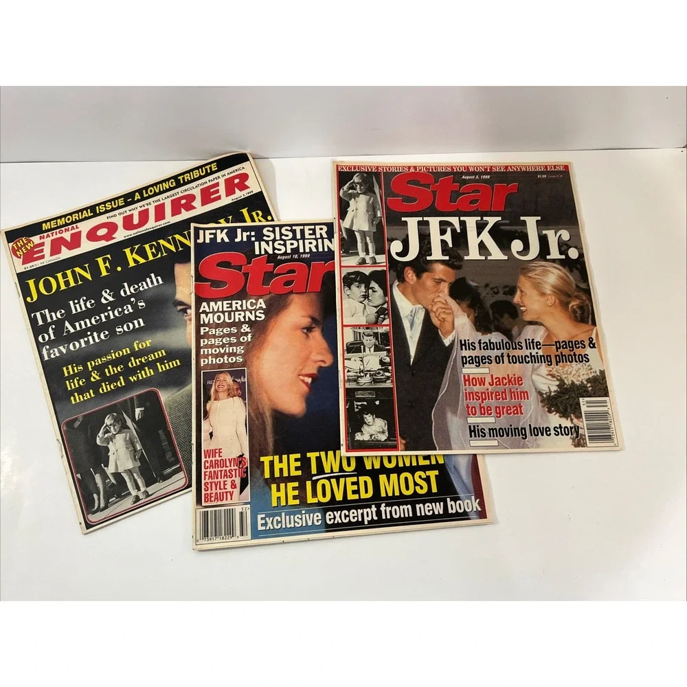 National Enquirer /STAR August 3,‎ 1999 John F Kennedy Jr Memorial  Lot 3 NEW